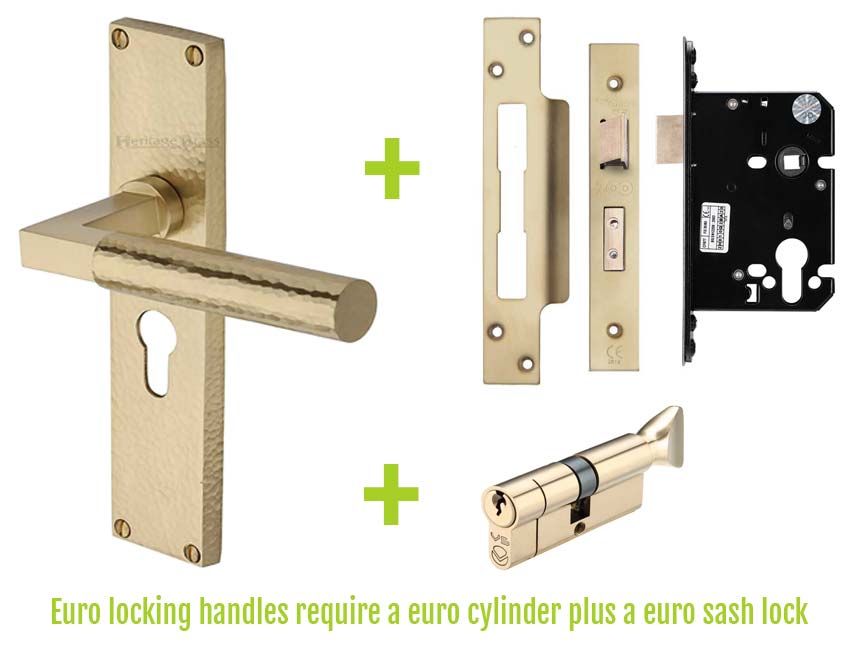 Euro lock handles require a euro cylinder and euro sash lock
