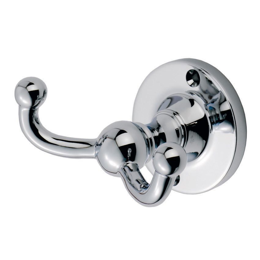 Picture of DE L'EAU EDWARDIAN DOUBLE ROBE HOOK - LE02CP