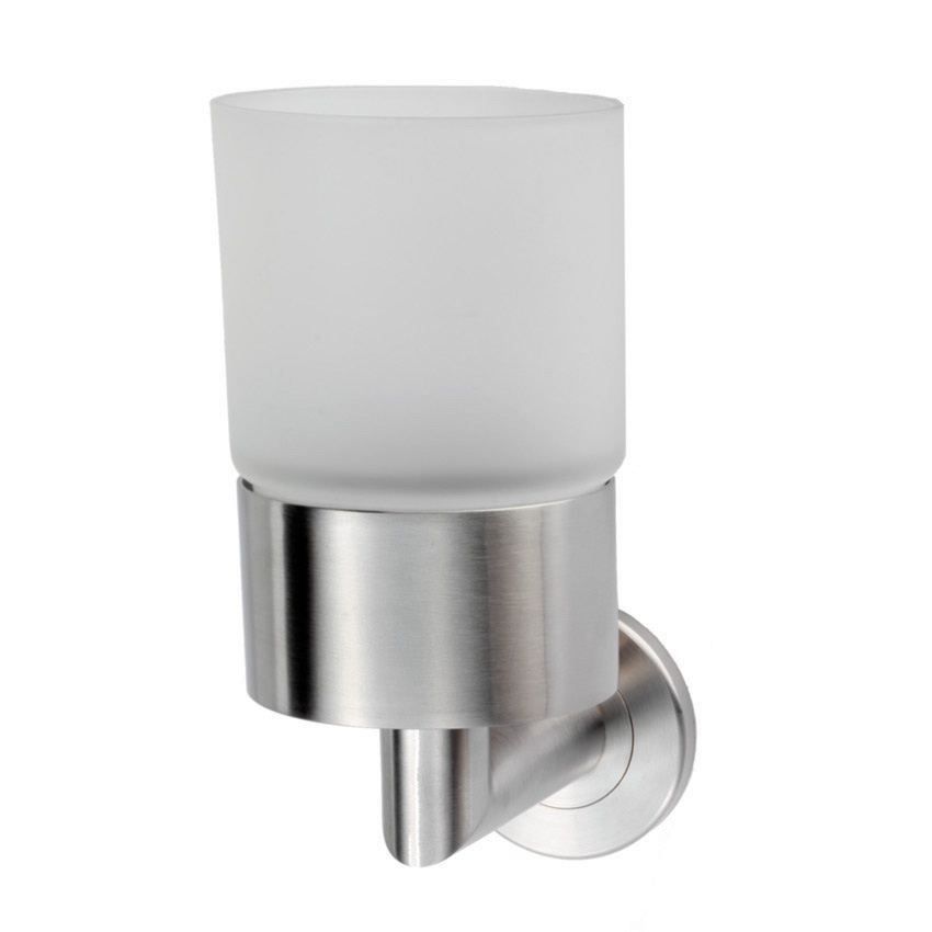 De L'eau Single Tumbler Holder in satin stainless steel - LX12