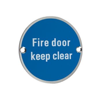 Stainless Steel Fire Door Keep Clear sign - ZSS11SS Picture of Stainless Steel Fire Door Keep Clear sign - ZSS11SS