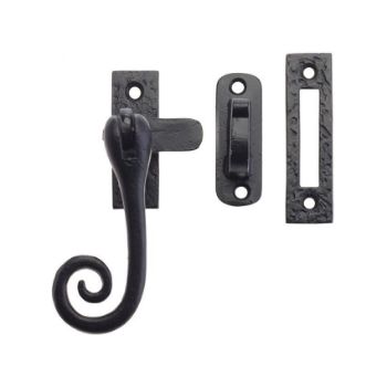 Antique Black Curly Tail Casement Fastener - FF82 Picture of Antique Black Curly Tail Casement Fastener - FF82