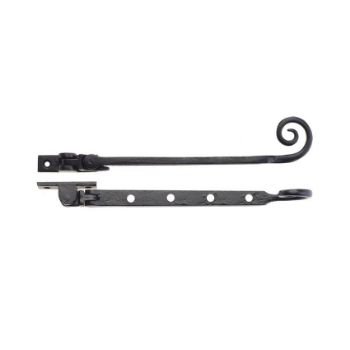 Antique Black Medium Curly Tail Casement Stay - FF90B Picture of Antique Black Medium Curly Tail Casement Stay - FF90B