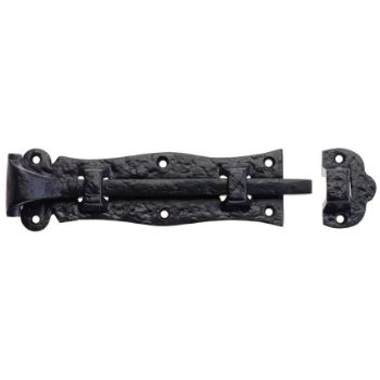 Antique Black Large Plain Door Bolt - FF53 Picture of Antique Black Large Plain Door Bolt - FF53