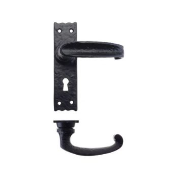 Antique Black Slimline Thumb Lock Handle - FF211 Picture of Antique Black Slimline Thumb Lock Handle - FF211