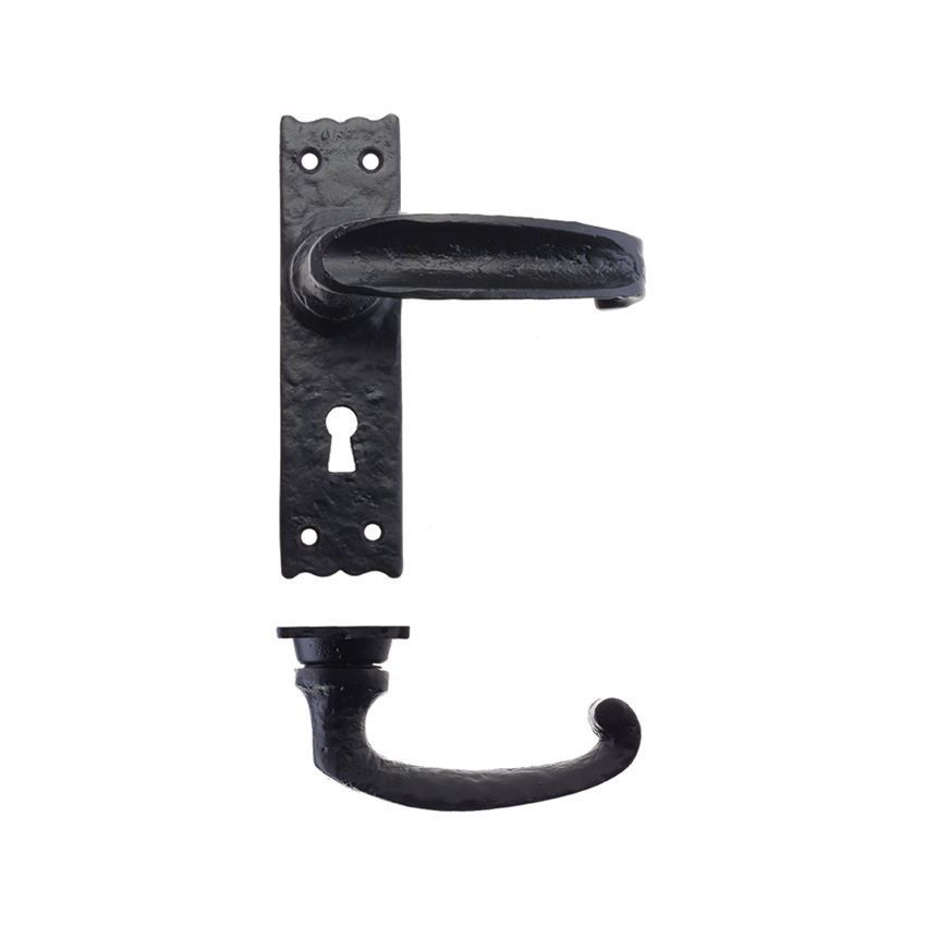 Picture of Antique Black Slimline Thumb Lock Handle - FF211
