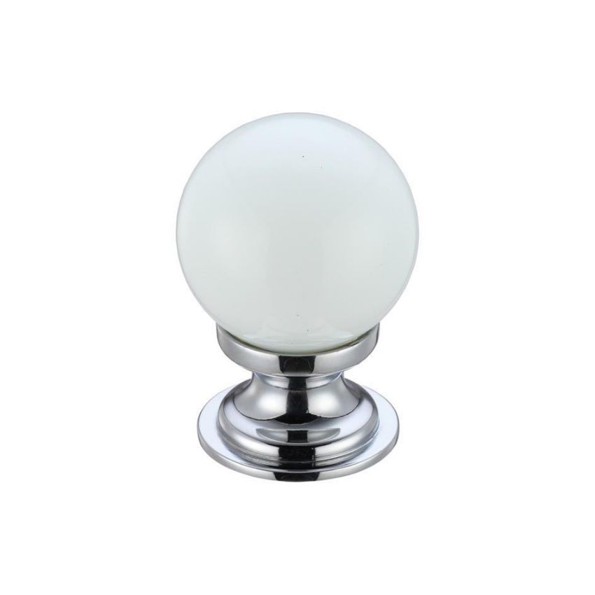 Picture of Glass Ball Cabinet Knob - FCH02BCPWH