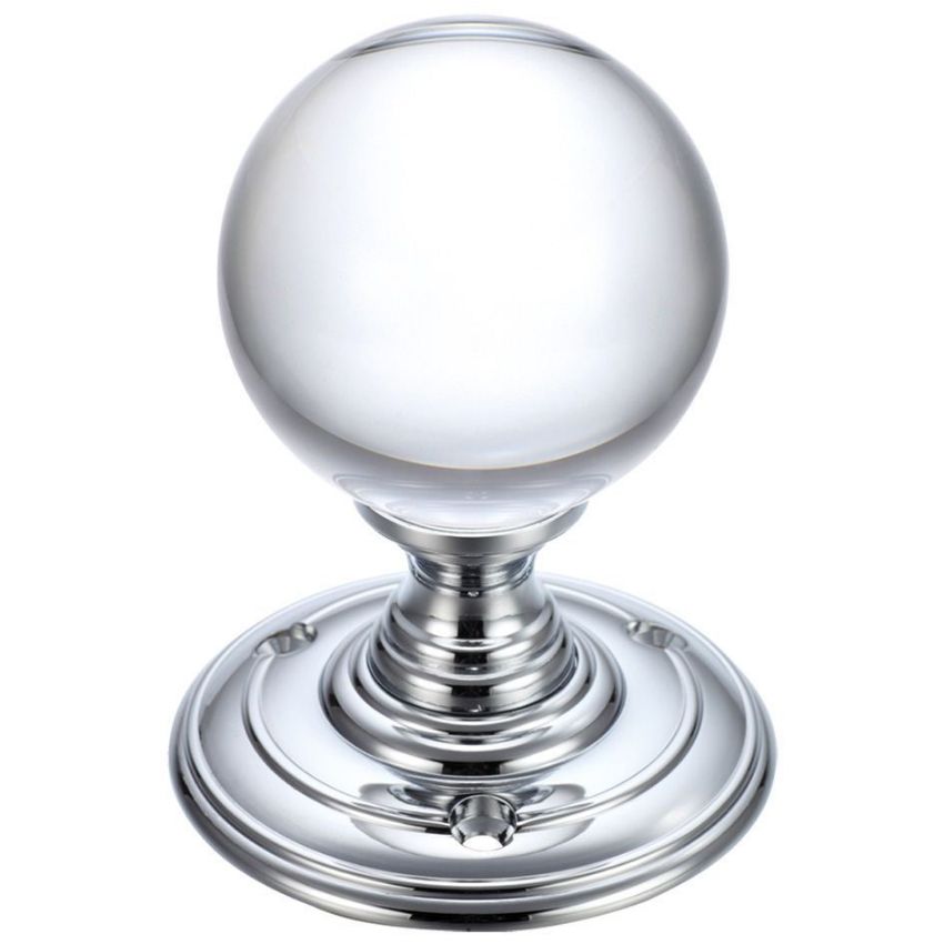Picture of Fulton and Bray Clear Glass Ball Mortice knob - FB300CP