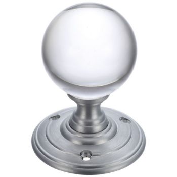 Fulton and Bray Glass Ball Mortice knob - FB300SC Picture of Fulton and Bray Glass Ball Mortice knob - FB300SC