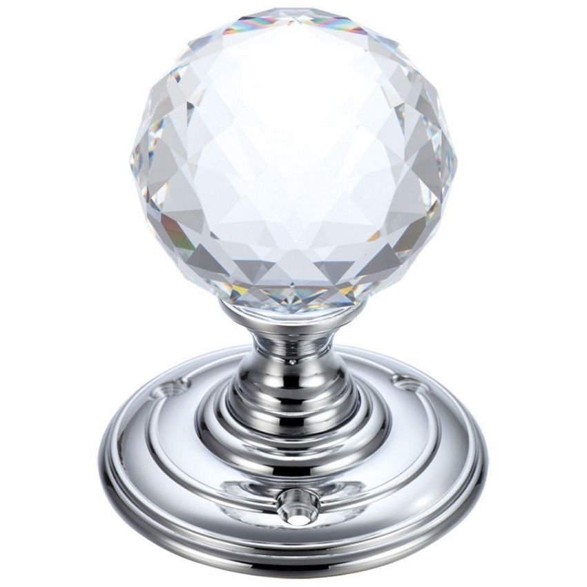 Picture of Fulton and Bray Glass faceted door knob - FB301CP