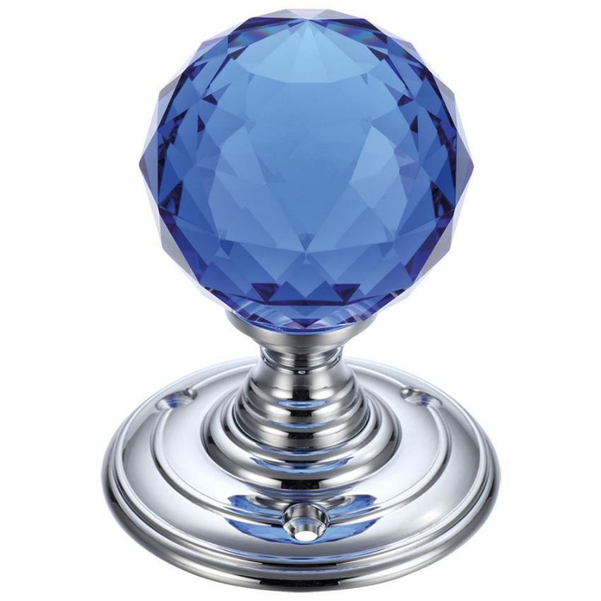 Picture of Fulton and Bray Glass faceted door knob - FB301CPB