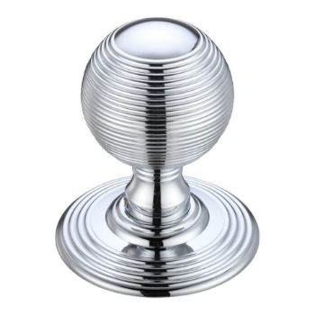 Fulton and Bray Reeded Mortice Door Knobs - FB306CP Picture of Fulton and Bray Reeded Mortice Door Knobs - FB306CP