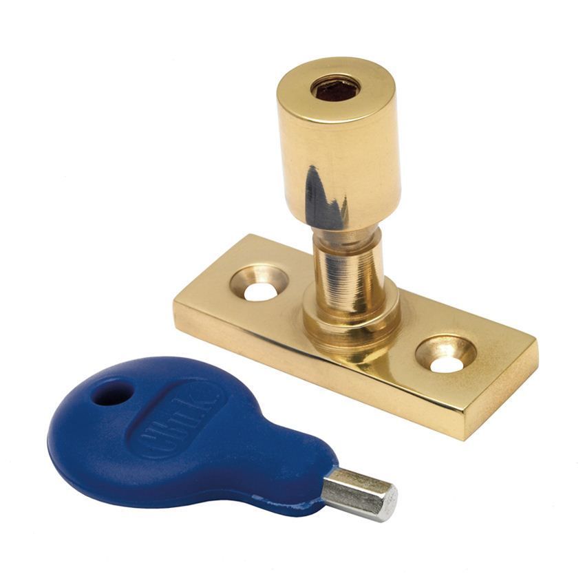 Picture of Locking Window Casement Stay Pin in Polished Brass - WF17
