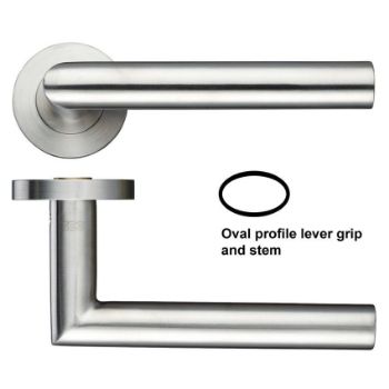 Oval mitred Door Handle - ZCS050SS Picture of Oval mitred Door Handle - ZCS050SS