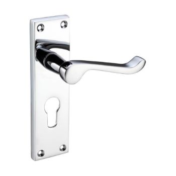 Picture of Contract Victorian Scroll Euro Cylinder Door Handle - Pr021Epcp Picture of Contract Victorian Scroll Euro Cylinder Door Handle - Pr021Epcp