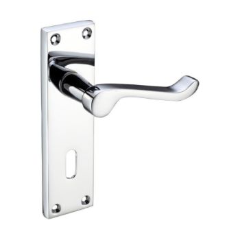 Picture of Contract Victorian Scroll Lock Door Handle - Pr021Cp Picture of Contract Victorian Scroll Lock Door Handle - Pr021Cp