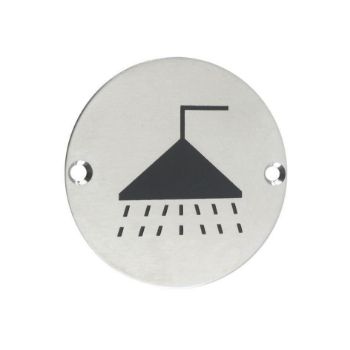 Stainless Steel Shower Sign - ZSS04SS Picture of Stainless Steel Shower Sign - ZSS04SS