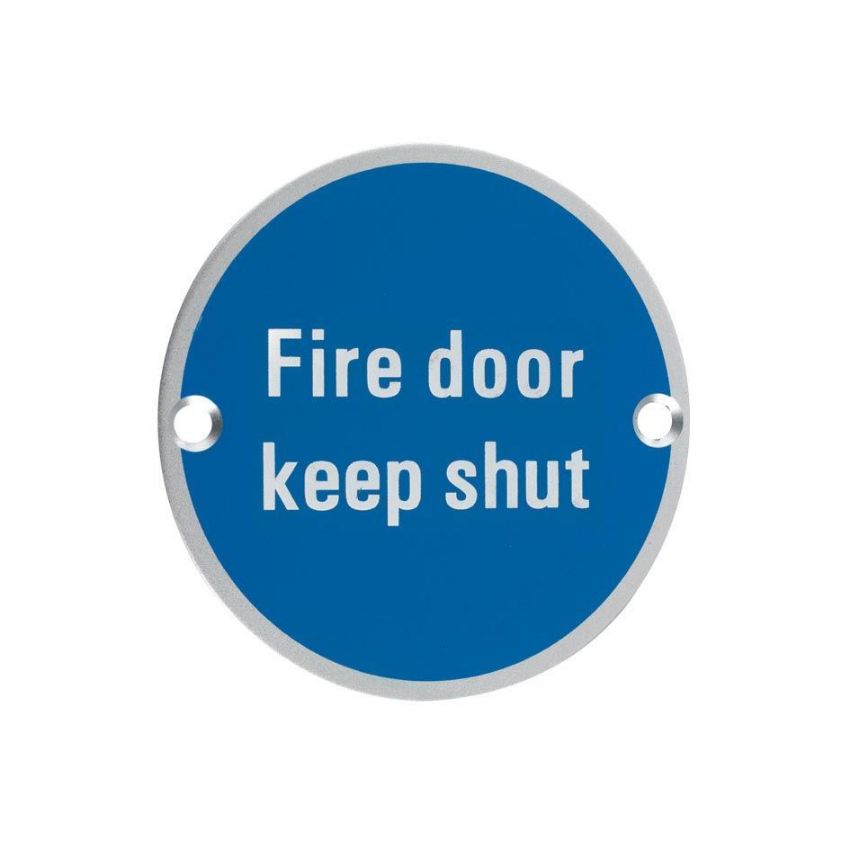 Picture of Aluminium Fire Door Keep Shut Sign - ZSA09SA