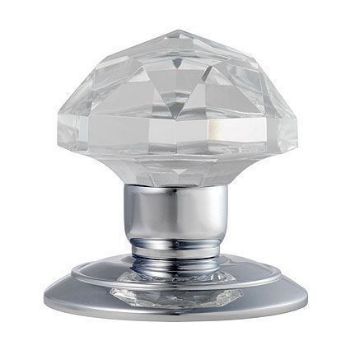 Picture of Glass Faceted Mortice Door Knob - GK001CP