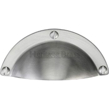 Traditional Cabinet Drawer Pull Handle in Satin Chrome - C1700-SC Traditional Cabinet Drawer Pull Handle in Satin Chrome - C1700-SC