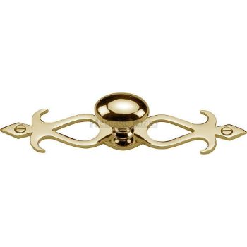 Oval Backplate Design Cabinet Knob in Polished Brass Finish - C3072-PB Oval Backplate Design Cabinet Knob in Polished Brass Finish - C3072-PB