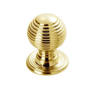 Queen Anne Cupboard Knob In Polished Brass - M1003 Picture of Queen Anne Cupboard Knob In Polished Brass - M1003