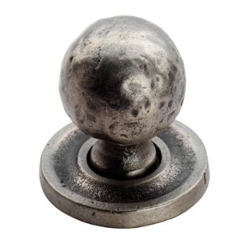 Hammered Ball Cupboard Knob On Rose - FTD1078BPE Picture of Hammered Ball Cupboard Knob On Rose - FTD1078BPE