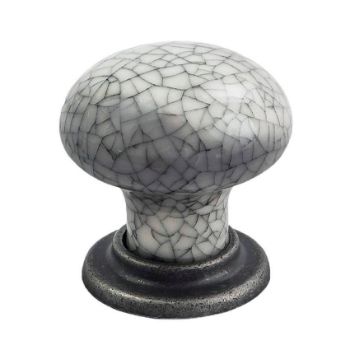 Porcelain Cupboard Knob With Finished Base - FTD630AASMC Picture of Porcelain Cupboard Knob With Finished Base - FTD630AASMC