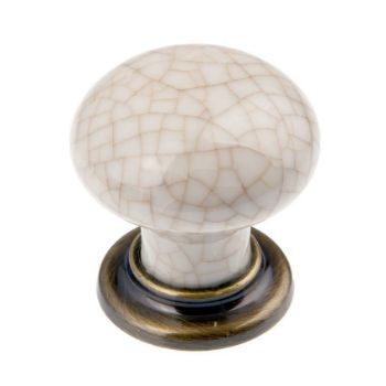 Porcelain Cupboard Knob With Finished Base - FTD630AFBIC Picture of Porcelain Cupboard Knob With Finished Base - FTD630AFBIC