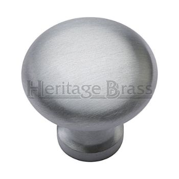 Mushroom Design Cabinet Knob in Satin Chrome Finish - C113-SC Mushroom Design Cabinet Knob in Satin Chrome Finish - C113-SC