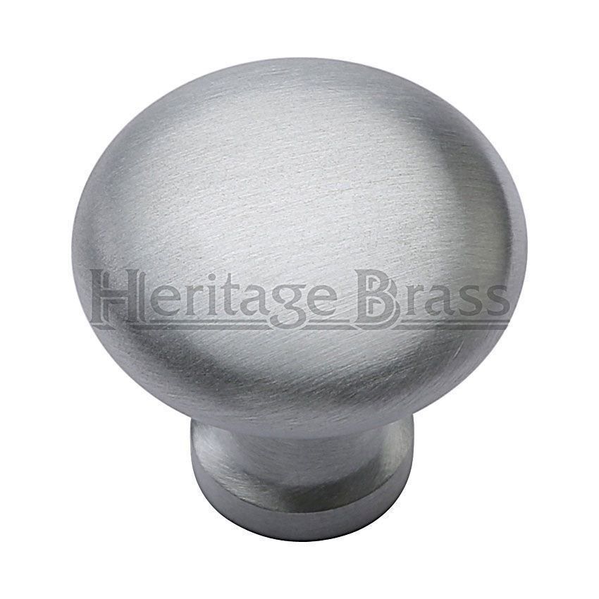 Mushroom Design Cabinet Knob in Satin Chrome Finish - C113-SC