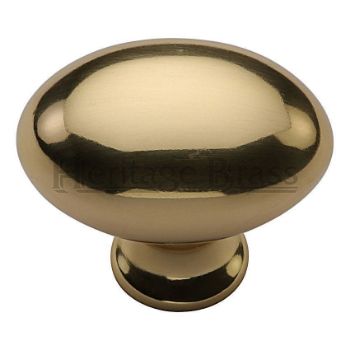 Oval Design Cabinet Knob in Polished Brass Finish - C114-PB Oval Design Cabinet Knob in Polished Brass Finish - C114-PB