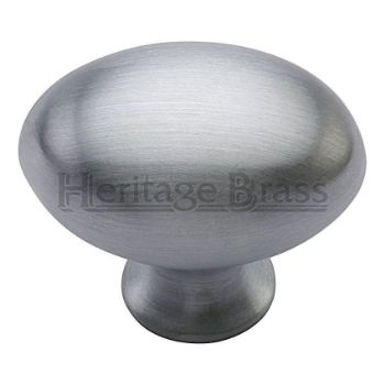 Oval Design Cabinet Knob in Satin Chrome Finish - C114-SC Oval Design Cabinet Knob in Satin Chrome Finish - C114-SC