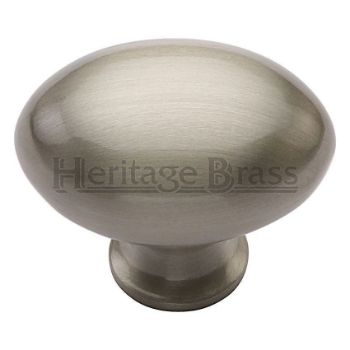 Oval Design Cabinet Knob in Satin Nickel Finish - C114-SN Oval Design Cabinet Knob in Satin Nickel Finish - C114-SN