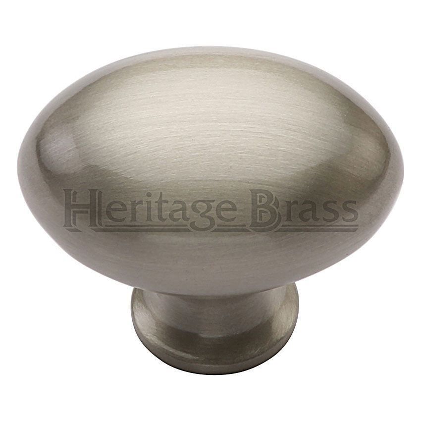 Oval Design Cabinet Knob in Satin Nickel Finish - C114-SN