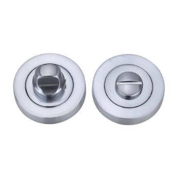 Fortessa WC Thumbturn and Release Satin Chrome - FWCTT-SC Picture of Fortessa WC Thumbturn and Release Satin Chrome - FWCTT-SC