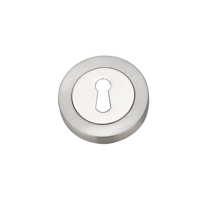 Picture of Fortessa Keyhole Escutcheon Satin Nickel/Polished Nickel - FESC-SNNP