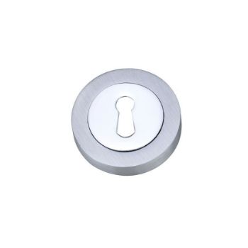 Fortessa Keyhole Escutcheon Satin/Polished Chrome - FESC-SPC Picture of Fortessa Keyhole Escutcheon Satin/Polished Chrome - FESC-SPC