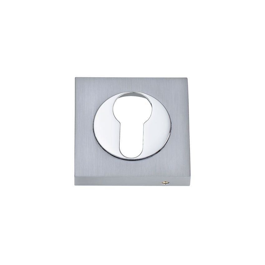 Picture of Fortessa Euro-Profile Escutcheon Square Satin/Polished Chrome - FSEESC-SPC