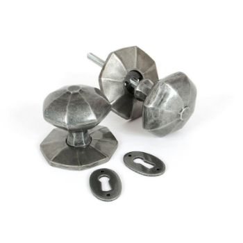Large Octagonal Mortice/Rim Door Knob Set - 33066 Picture of Large Octagonal Mortice/Rim Door Knob Set - 33066
