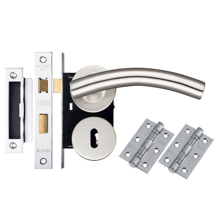 Picture of Arched Lock Door Handle Pack - DPARRLK