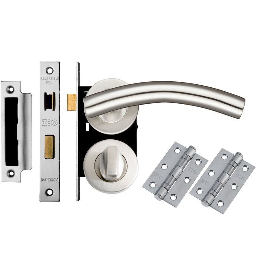 Picture of Arched Bathroom Door Handle Pack - DPARRWC