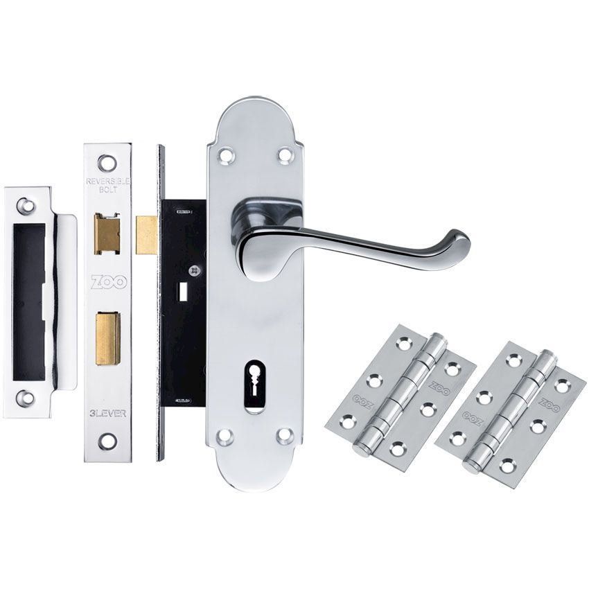 Picture of Contract Oxford Lock Door Handle Pack - DPOXLKCP