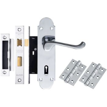 Contract Oxford Lock Door Handle Pack - DPOXLKCP Picture of Contract Oxford Lock Door Handle Pack - DPOXLKCP