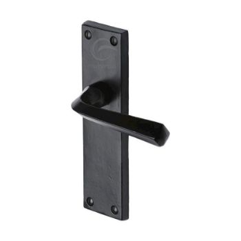 Smooth Black Bridgnorth Black Door Handles - Fb2510 Picture of Smooth Black Bridgnorth Black Door Handles - Fb2510
