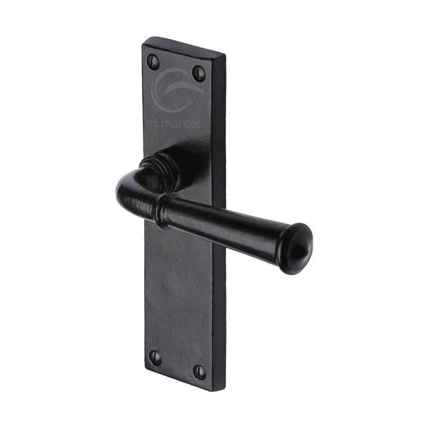 Picture of Smooth Black Ashfield Black Door Handles - Fb3710