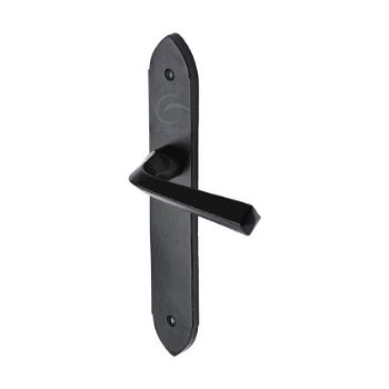 Smooth Black Grafton Black Door Handles - Fb4410 Picture of Smooth Black Grafton Black Door Handles - Fb4410
