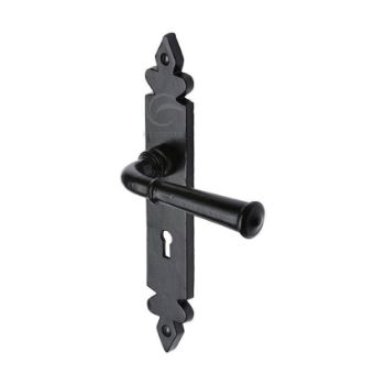 Smooth Black Ludlow Lock Handle - FB5800 Picture of Smooth Black Ludlow Lock Handle - FB5800