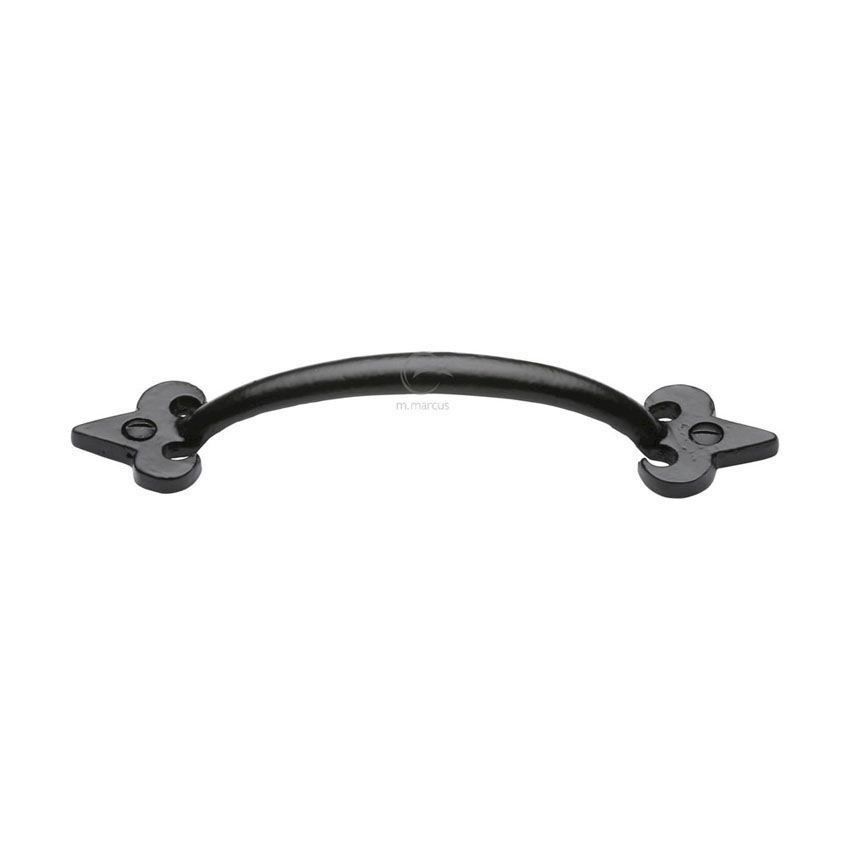Black Iron Fleur-de-lys Cabinet Pull Handle - FB1092