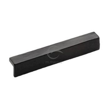 Smooth Black L Shaped Cabinet Handle - FB347 Picture of Smooth Black L Shaped Cabinet Handle - FB347