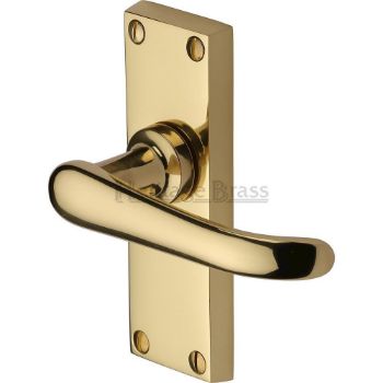 Windsor Short Plate Latch Door Handle - V710Pb Picture of Windsor Short Plate Latch Door Handle - V710Pb